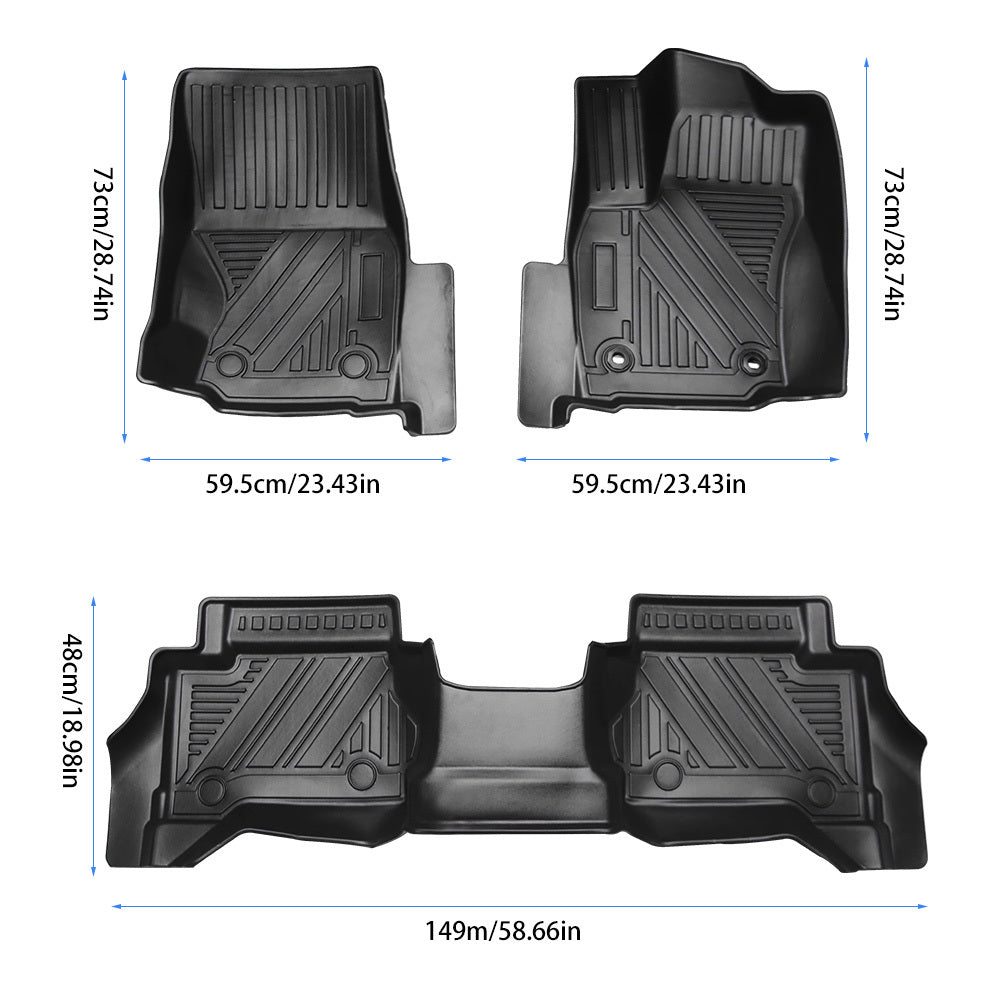 All Weather TPE Floor Liner Floor Mats Compatible With Tacoma 2024 Auto Accessories