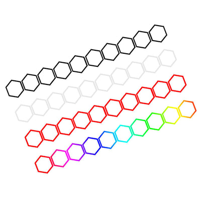 Reflective Car Body Stickers Hexagon Pattern