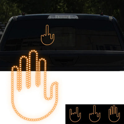 Car Finger Light With Remote Road Rage Signs