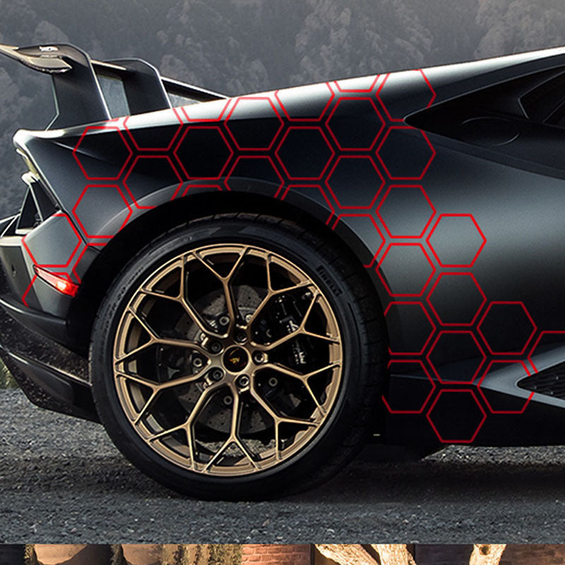 Reflective Car Body Stickers Hexagon Pattern