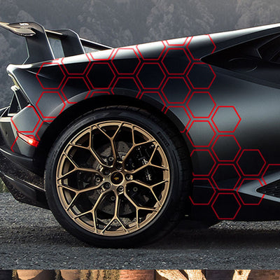 Reflective Car Body Stickers Hexagon Pattern
