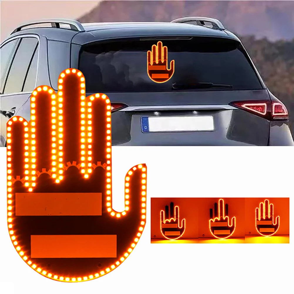 Car Finger Light With Remote Road Rage Signs